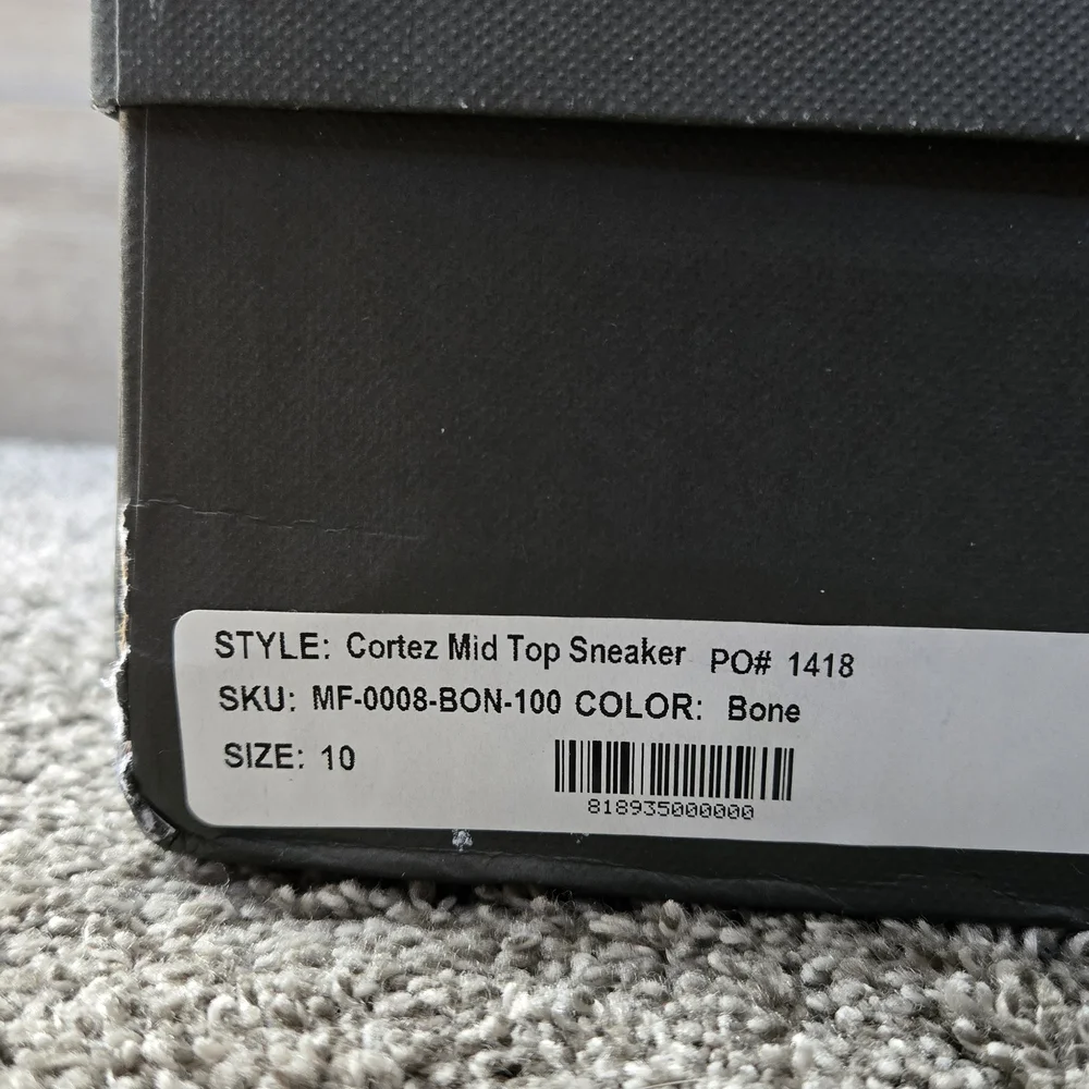 Nisolo Cortez Mid-Top Sneaker NEW size 10
